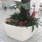 유리섬유 삼각형 화분 쇼핑몰 공항 꽃꽂이 전시용 야외 거리 시립 바닥형 화분 - 이미지 2