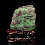 천연 이상한 돌 붉은색과 녹색 보석 미네랄 수정 거실 장식 데스크탑 선물 보기 복고풍 스타일 컬렉션 중국 장식품 - 이미지 4