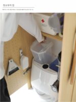 하우스키핑 캐비닛 윤징 에코백스 청소도구 진공 청소기 기지국 랙 스위핑 로봇 수납 캐비닛 - 이미지 5