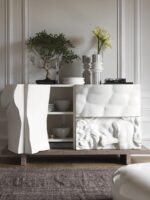 인터넷 셀러브리티 페인트 사이드보드 개성 아트 현관 카운터 모던 심플 헤드 티 캐비닛 수납 캐비닛 전체 세트 - 이미지 2