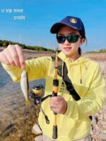 망원경 루야 낚싯대 세트 광웨이 소형 노란색 휠 전체 세트 휴대용 말 입 낚싯대 세트 스트림 짧은 섹션 진동 루야 낚싯대 - 이미지 2