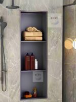 아크릴 발광 백 플레이트 스테인리스 스틸 금속 디스플레이 캐비닛 고급 호텔 클럽 와인 캐비닛 와인 랙 - 이미지 5