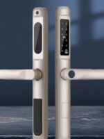 브로큰 브릿지 알루미늄 특수 지문 잠금 방수 짧은 손잡이 알루미늄 합금 스크린 도어 안뜰 문 스마트 잠금 비밀번호 야외 리모컨 - 이미지 2