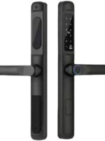 브로큰 브릿지 알루미늄 특수 지문 잠금 방수 짧은 손잡이 알루미늄 합금 스크린 도어 안뜰 문 스마트 잠금 비밀번호 야외 리모컨 - 이미지 5