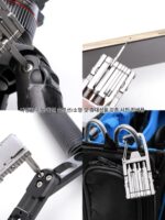 사진작가 EDC 데일리 컴팩트 버클 스테인리스 스틸 폴딩 육각형 카드 핀 박스 오프너 도구 천원젠 - 이미지 3