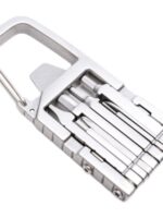 사진작가 EDC 데일리 컴팩트 버클 스테인리스 스틸 폴딩 육각형 카드 핀 박스 오프너 도구 천원젠 - 이미지 4