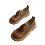 [대두삼촌] 여성용 작은 가죽신발 영국 스타일 스프링 마틴 두꺼운 밑창 JK 여성화 레트로 일본 싱글화 로퍼 - 이미지 5