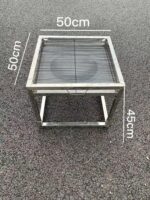 옛날식 숯불 바베큐 그릴 바베큐 그물 홈 바베큐 테이블 숯불 화로 난방 안뜰 다목적 휴대용 야외 바베큐 스토브 - 이미지 2