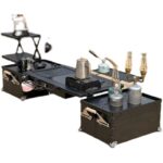 블랙 캠핑 장비 주방 시스템 igt 세트 모바일 주방 캠핑 피크닉 다기능 스테인레스 스틸 테이블 - 이미지 5