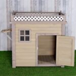 견고한 목재 개집 개집 실내 및 실외 대형 및 중형견 실외 발코니 공간 활용도 높음 범용 - 이미지 2