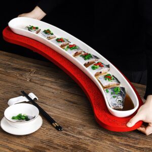 크리에이티브 호텔 식기 1미터 세라믹 대형 칼 생선 갈치 장어 냄비 고기 접시 레스토랑 클럽 개인 접시