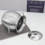 합성바닥 냄비 국그릇 스테인리스 황소머리 냄비 고대 죽그릇 합성바닥 국통 죽그릇 국그릇 스튜 냄비 스튜 냄비 드럼형 - 이미지 4