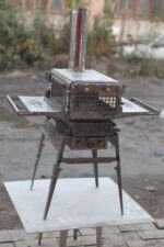 Shitie 우주 캡슐 나무 난로 Shitie 나무 난로 야외 나무 난로 캠핑 티타늄 합금 나무 난로 난방 난로 - 이미지 4