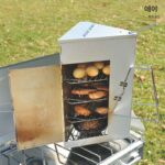 UNIFLAME 일본식 야외 훈제 오븐 접이식 휴대용 캠핑 피크닉 바베큐 상자 훈제 고기 구운 소시지 탄소 오븐 - 이미지 3