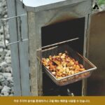 UNIFLAME 일본식 야외 훈제 오븐 접이식 휴대용 캠핑 피크닉 바베큐 상자 훈제 고기 구운 소시지 탄소 오븐 - 이미지 5