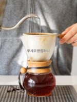 HARIO 일본 플란넬 커피 필터 천 손잡이 필터백 드립 커피 양조 냄비 세트 - 이미지 2