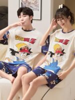커플 파자마 여름 2025 신상 반팔 달콤한 집 옷 순면 얇은 귀여운 만화 1개 구매시 1개 무료 - 이미지 5