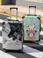 남성용 24인치 여행가방, 튼튼하고 두껍고 내구성이 뛰어난 여성용 학생용 트롤리 케이스, 개인화된 여행 케이스, 작고 가벼운 가죽 여행가방 - 이미지 3