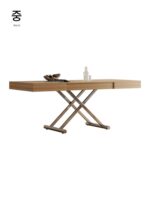 Manutti 리프팅 접이식 접이식 식탁 및 커피 테이블 듀얼 퍼포즈 소형 아파트 다기능 직사각형 식탁 - 이미지 5