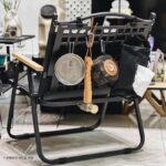 [클리어런스] 야외 접이식 커밋 의자 전술 캠핑 장비 몰리 확장 보드 휴대용 피크닉 의자 - 이미지 2