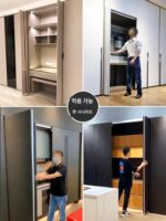 캐비닛 숨겨진 접이식 스윙 도어 트랙 더블 도어 4도어 텔레스코픽 측면 장착 역전 삽입 버터플라이 도어 슬라이드 액세서리 - 이미지 4