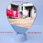 사진 프레임 매직 미러 테이블 LED 하트 모양 매직 미러 크리에이티브 메이크업 미러 심플 사진 프레임 테이블 원형 사진 프레임 - 이미지 2