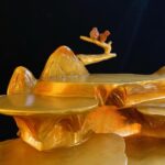 수지 골든 소 모양 드라이 아이스 특성 그물 레드 핫팟 레스토랑 크리에이티브 플레이트 바베큐 예술적 컨셉 소 모양 테마 식기 - 이미지 3