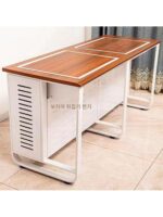 멀티미디어 학교 컴퓨터실 숨겨진 임베디드 플립 컴퓨터 테이블 금속 올인원 기계는 올리고 내릴 수 있는 접이식 교육 테이블