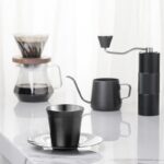 미국 커피 컵 세트 캡슐형 야외용 소형 물컵 304 스테인리스 스틸 인 스타일 레트로 오피스 더블 레이어 - 이미지 3