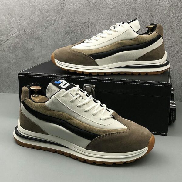 유럽 ​​남성화 레트로 포레스트 검프 트렌디화 2025 신상 컬러 매칭 스포츠 캐주얼화 남성 두꺼운 밑창 아빠화