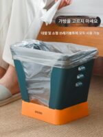 조절 가능한 크기 확장형 쓰레기통은 봉투를 집어 올리지 않습니다. 쓰레기 봉투는 떨어지지 않습니다. 범용 접이식 쓰레기통 홈