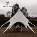 화이트 캠핑장비 멀티인용 육각형 선쉐이드 제비꼬리버터풀 옥스포드 천 캐노피 - 이미지 2