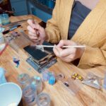 에나멜 구이 도구 유약 충전 리프팅 플랫폼 에나멜 충전 도구 보호용 목 콘 - 이미지 4