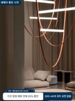 이탈리아 미니멀리스트 벨트 디자이너 모델 룸 빈 거실 로프트 하이 빌라 계단 레스토랑 샹들리에