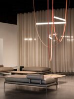 이탈리아 미니멀리스트 벨트 디자이너 모델 룸 빈 거실 로프트 하이 빌라 계단 레스토랑 샹들리에 - 이미지 2