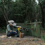 Savage 부시크래프트 야외 캠핑 다기능 TC 코튼 스트레처 해먹 방풍 윈드쉴드 캠핑 마칭 침대 - 이미지 2