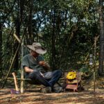 Savage 부시크래프트 야외 캠핑 다기능 TC 코튼 스트레처 해먹 방풍 윈드쉴드 캠핑 마칭 침대 - 이미지 3