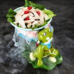 인터넷 스타 핫팟 레스토랑 곱창 해산물 가재 드라이아이스 창의적인 식기 개인화 특수 모양 황소개구리 훈제 용기 도금