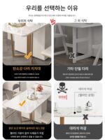 록 슬래브 접이식 식탁, 다이닝 사이드 캐비닛, 통합 다기능 보관 와인 캐비닛, 현대 가정용 소형 아파트 접이식 식탁 - 이미지 4