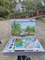 정교하고 세련되고 예술적이고 기술적인 휴대용 그림 상자로, 예술가들이 스케치를 그릴 수 있도록 디자인되었습니다. - 이미지 2