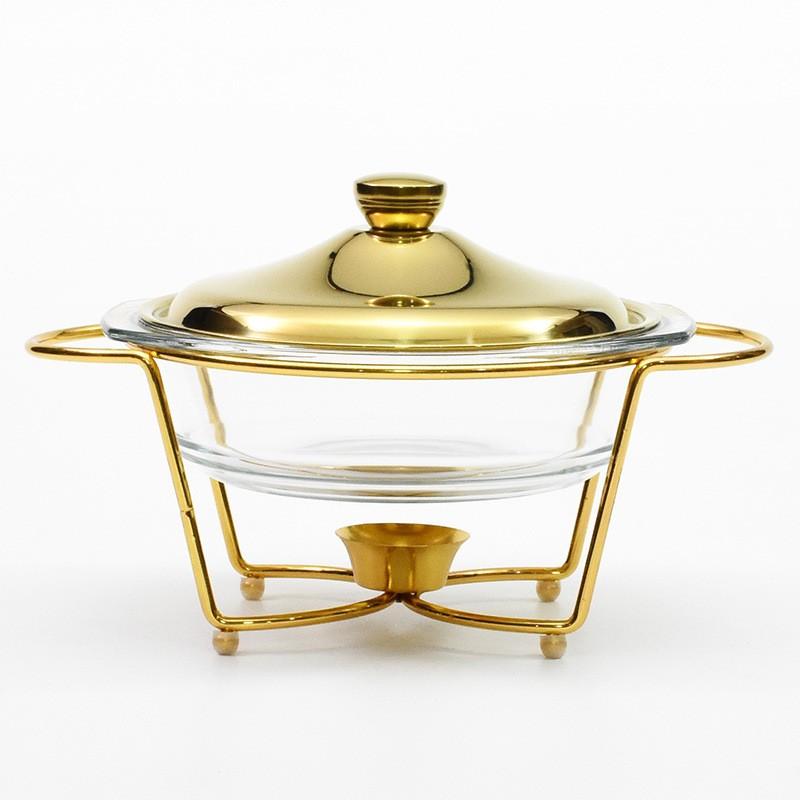 main_677397590216_0-2 레스토랑 스테인리스 스틸 오픈 스토브 가정용 유리 원형 수프 냄비 그릇 호텔 건조 냄비 캔들 가열 식기 냄비 스토브 - 이미지 1