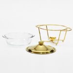 레스토랑 스테인리스 스틸 오픈 스토브 가정용 유리 원형 수프 냄비 그릇 호텔 건조 냄비 캔들 가열 식기 냄비 스토브 - 이미지 2