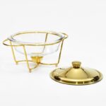 레스토랑 스테인리스 스틸 오픈 스토브 가정용 유리 원형 수프 냄비 그릇 호텔 건조 냄비 캔들 가열 식기 냄비 스토브 - 이미지 3