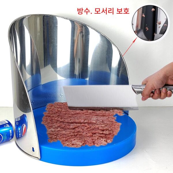 스테인리스 스틸 도마 두꺼워진 허리 버킷 야채 울타리 오일 방지 주방 도마 세트 방수 원형 도마