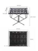 한투 신제품 출시 난로 옆 탁자 야외용 나무 난로 전술 탁자 야외용 접이식 탁자 다목적 탁자 - 이미지 5