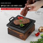 한국 대형 슬레이트 그릴 슬레이트 그릴 플레이트 알코올 가열 직사각형 그릴 플레이트 알루미늄 합금 테판야키 스테이크