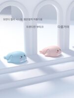 고가 여자용 마우스 무선 블루투스 충전식 배터리 범용 데스크탑 노트북 무소음 돌고래 귀여움 - 이미지 2