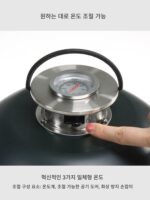 휴대용 야외 바베큐 그릴 미국식 그릴 그릴 캠핑 바베큐 그릴 홈 피크닉 바베큐 숯 - 이미지 5