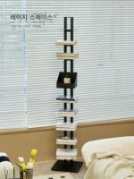 레이지스페이스 노르딕 인터넷 셀럽 책꽂이 스터디 심플 플로어 스탠딩 랙 크리에이티브 다층 철제 수납 디스플레이 랙 - 이미지 4