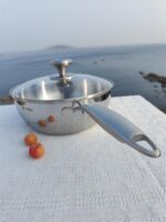 Lunkai 18-10 3겹 스틸 페티 냄비 요리 냄비 스튜 냄비 수프 냄비 다목적 평저 프라이팬 인덕션 쿠커 코팅 없음